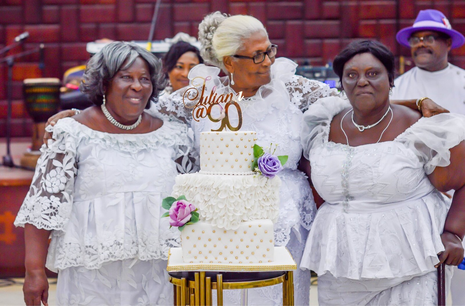 Juliana at her 90th birthday with sisters